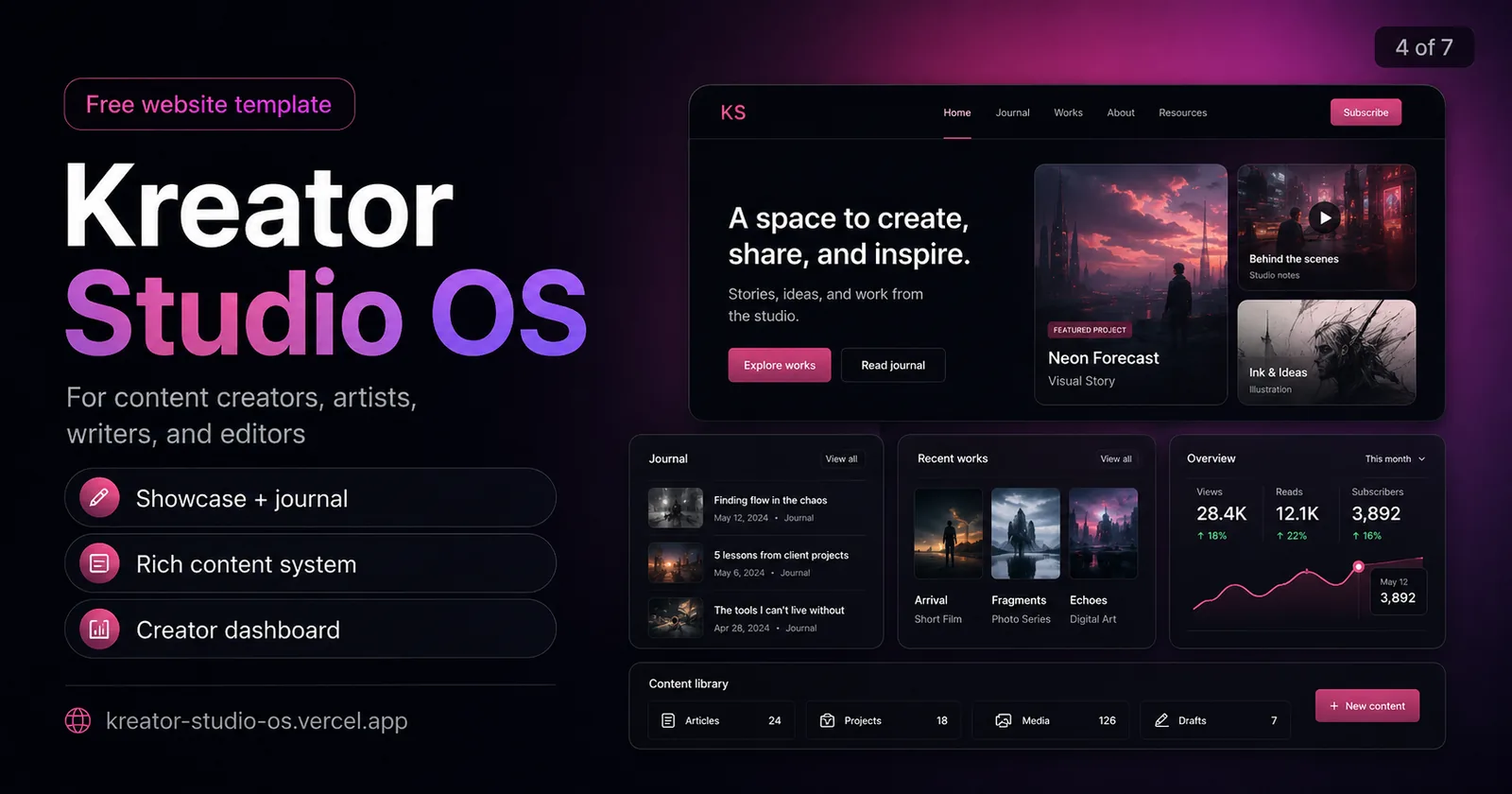 Kreator Studio OS preview